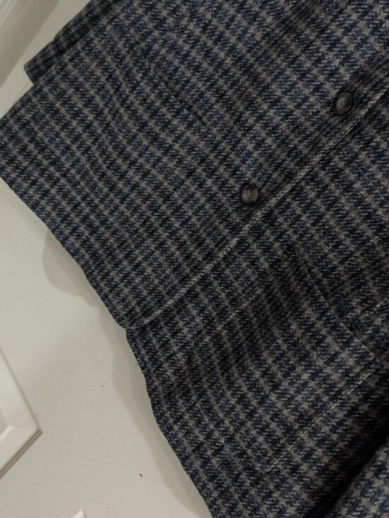 Vintage Appleseed's Blue and Gray Checked 100% Wool Blazer Women's 20W