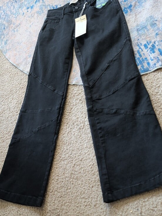 Love Trends Black Wide-Leg Jeans - Contemporary Panel Detail Women's 3