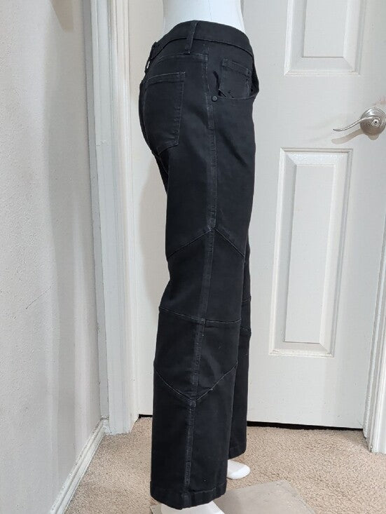 Love Trends Black Wide-Leg Jeans - Contemporary Panel Detail Women's 3