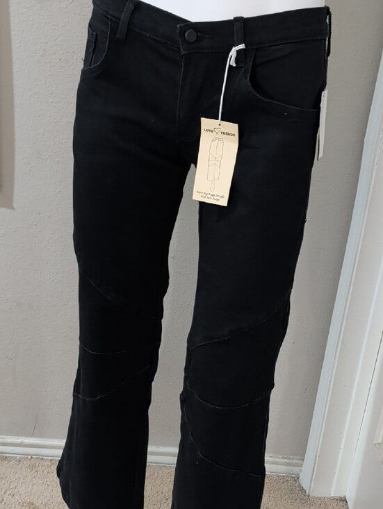 Love Trends Black Wide-Leg Jeans - Contemporary Panel Detail Women's 3