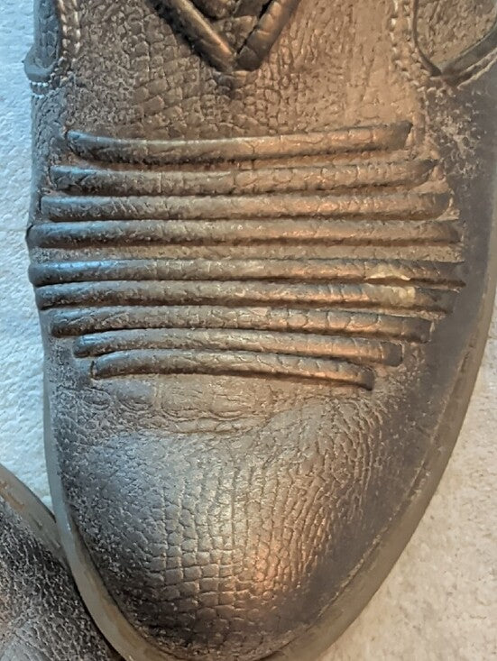 Not Rated Brown Grey Metallic Western Cutout Ankle Boots Women's 6