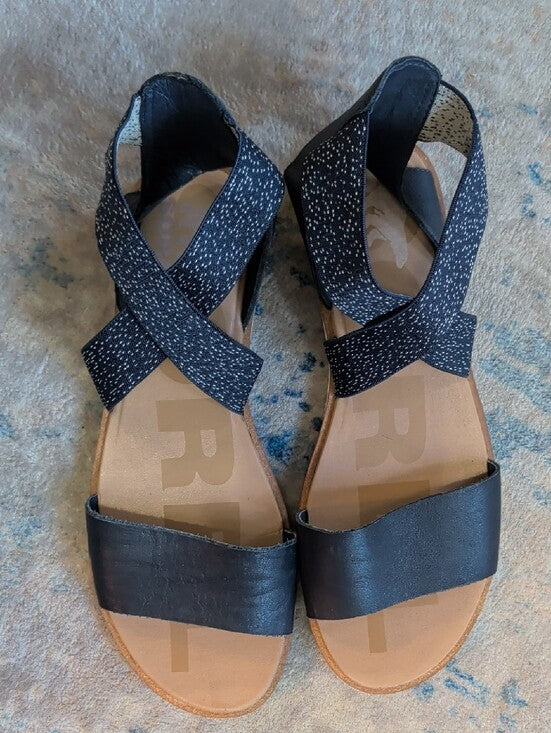 Sorel Navy Blue Crisscross Elastic Strap Sandals Women's 9 US
