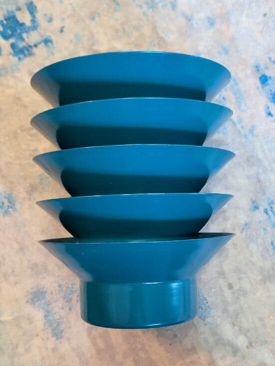 Urban Outfitters Teal Home Décor Accent - MCM Style Metal Planter Art Deco