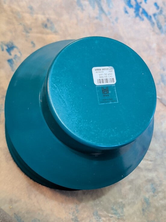 Urban Outfitters Teal Home Décor Accent - MCM Style Metal Planter Art Deco