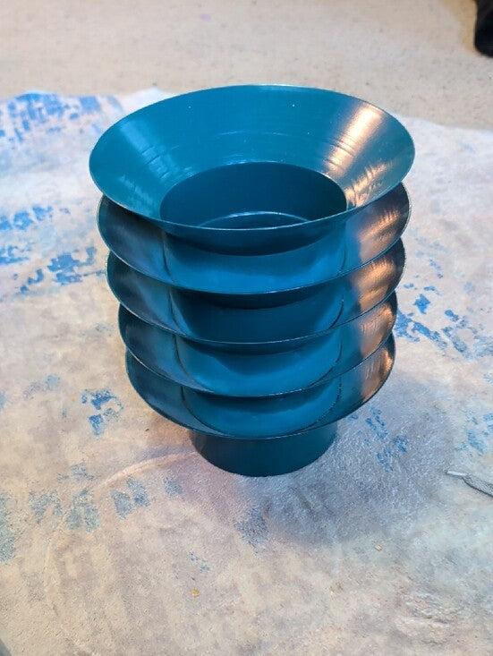 Urban Outfitters Teal Home Décor Accent - MCM Style Metal Planter Art Deco