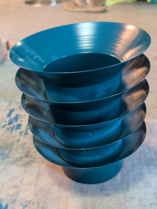 Urban Outfitters Teal Home Décor Accent - MCM Style Metal Planter Art Deco