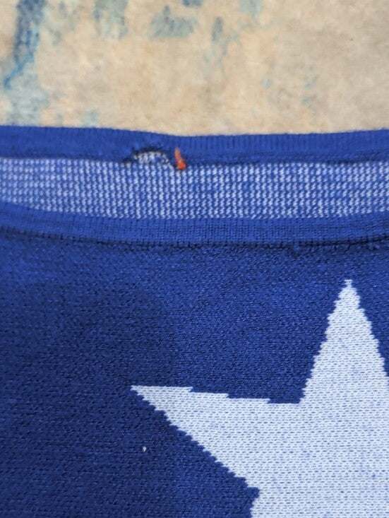 Girls' Navy Star Print Knit Sweater Top Size Large (10-12)
