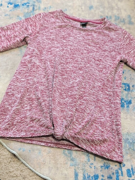 Art Class Marled Heathered Pink Long Sleeve Crewneck Top Girls Large (10-12)
