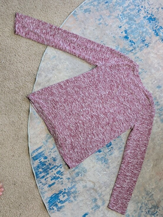 Art Class Marled Heathered Pink Long Sleeve Crewneck Top Girls Large (10-12)