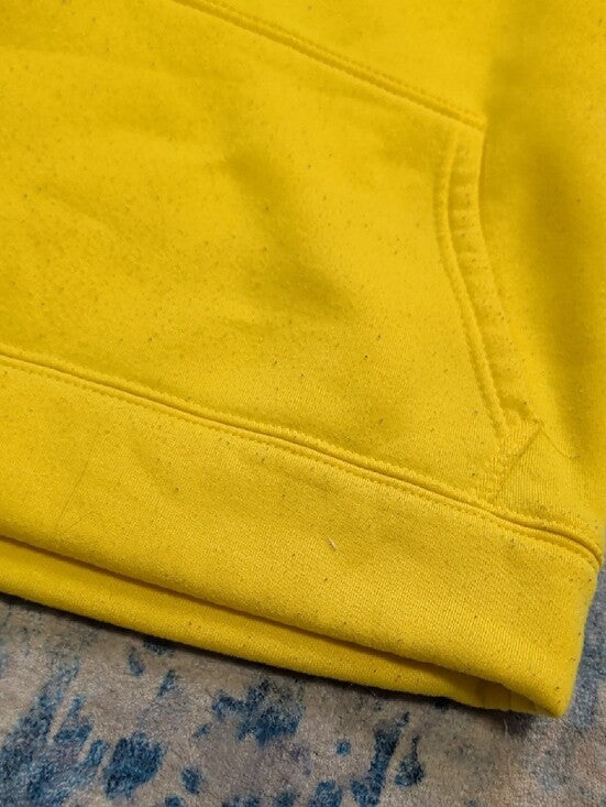 Kids' Yellow Hoodie with Gear Logo Small Unisex