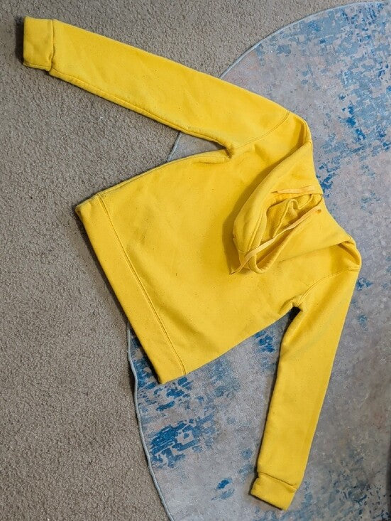 Kids' Yellow Hoodie with Gear Logo Small Unisex