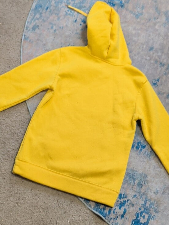 Kids' Yellow Hoodie with Gear Logo Small Unisex