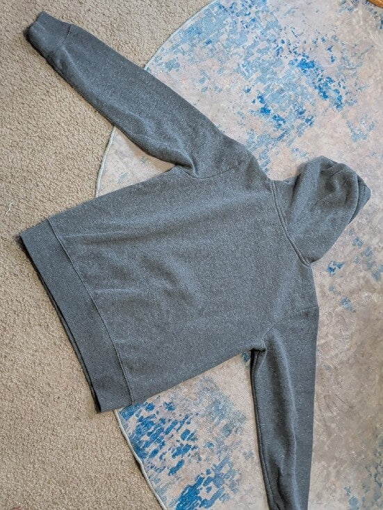 Hurley Gray Hoodie with Green Camo Logo Boys XL (14-16)