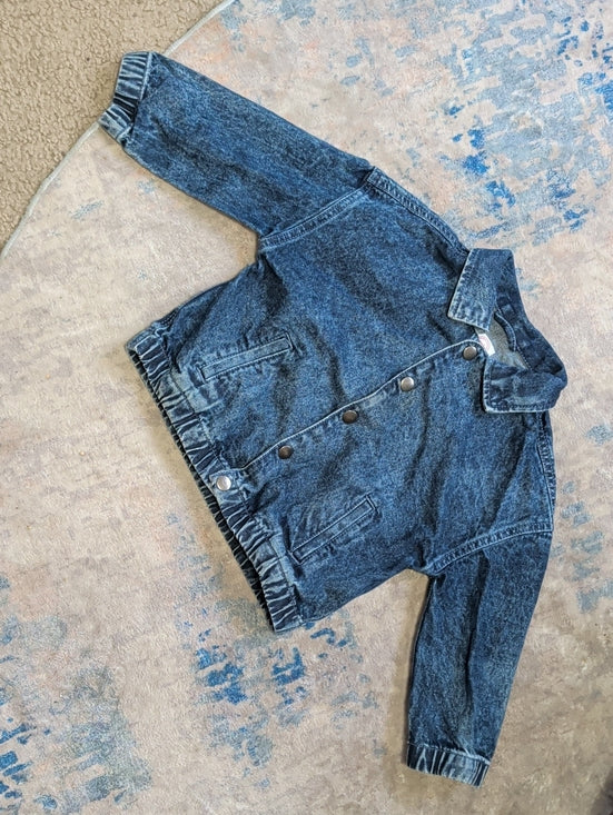 wonder nation Dark Blue Acid Wash Jean Jacket for Kids 4T