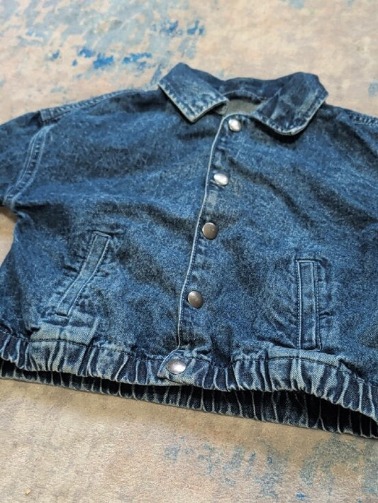 wonder nation Dark Blue Acid Wash Jean Jacket for Kids 4T