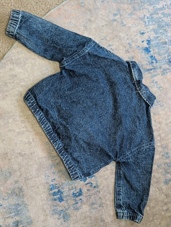 wonder nation Dark Blue Acid Wash Jean Jacket for Kids 4T