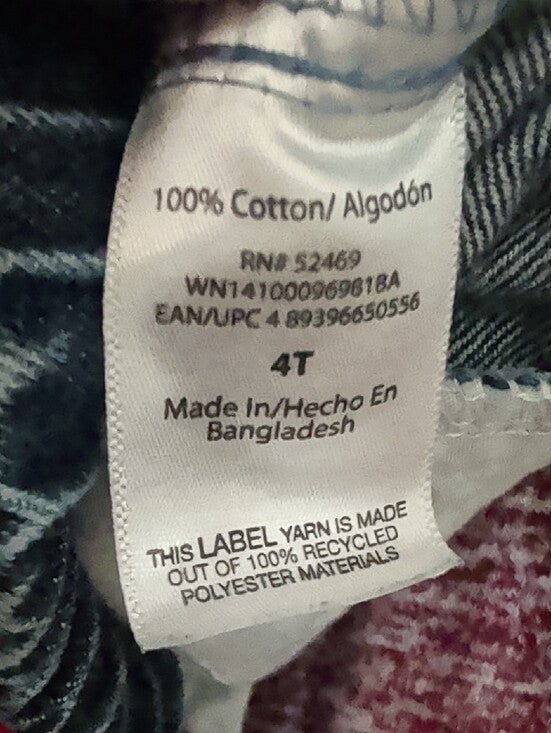 wonder nation Dark Blue Acid Wash Jean Jacket for Kids 4T