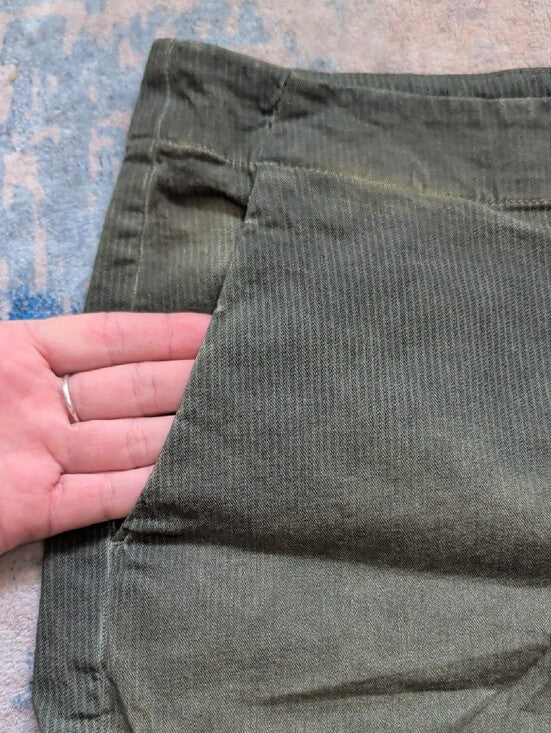 Diesel Olive Green Corduroy Cuffed Shorts Women's 28