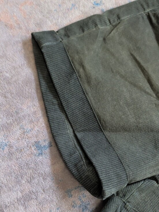Diesel Olive Green Corduroy Cuffed Shorts Women's 28