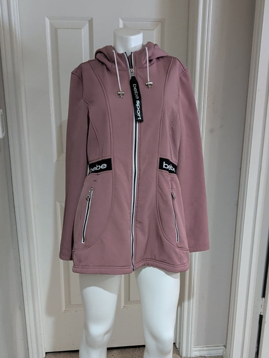 bebe Sport Mauve Hooded Jacket Women's XL