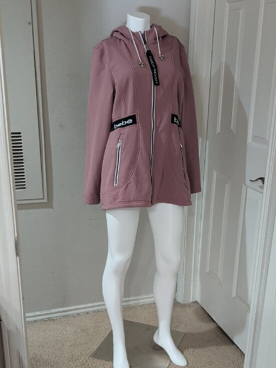 bebe Sport Mauve Hooded Jacket Women's XL
