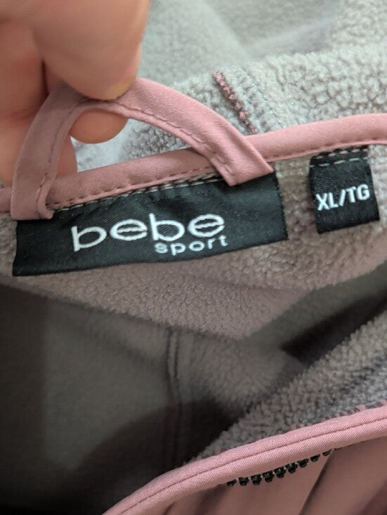 bebe Sport Mauve Hooded Jacket Women's XL