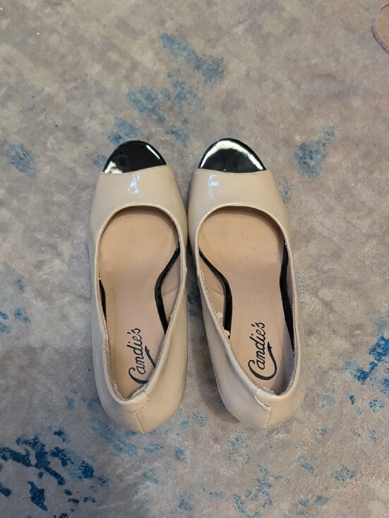 Retro Candies Colorblock Patent Platform Peep-Toe Heels 2012 Release 7.5 US Y2K
