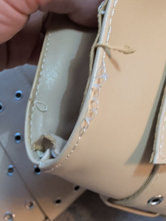 NWT Studded Wrap Strap Cream Ankle Booties Women's 10 - Retro - Y2K Grunge