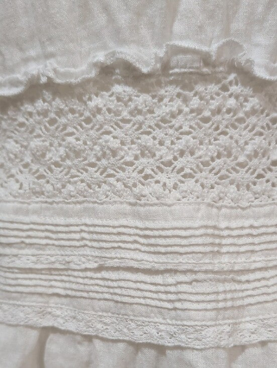 Old Navy White Linen/Cotton Halter Maxi Dress Spring 2010 Release XS