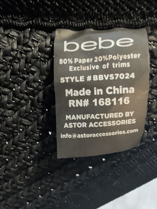 bebe Black Pearl-Studded Visor
