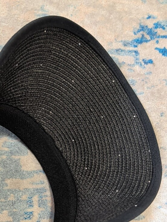 bebe Black Pearl-Studded Visor