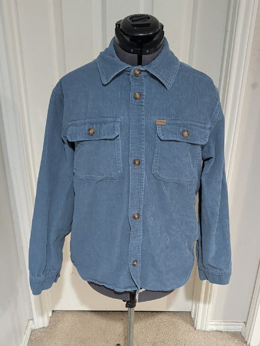 Buffalo David Bitton Light Blue Corduroy Shirt Jacket Men's Medium