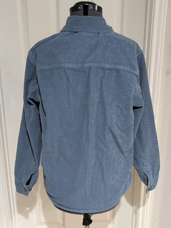 Buffalo David Bitton Light Blue Corduroy Shirt Jacket Men's Medium