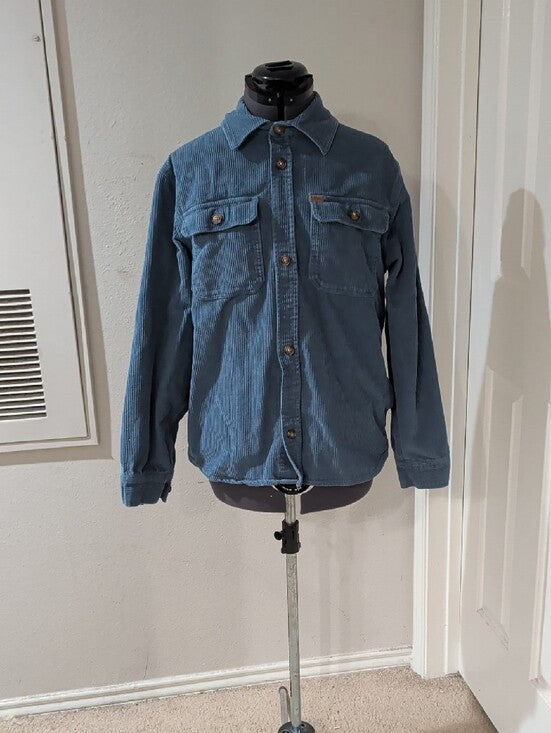 Buffalo David Bitton Light Blue Corduroy Shirt Jacket Men's Medium
