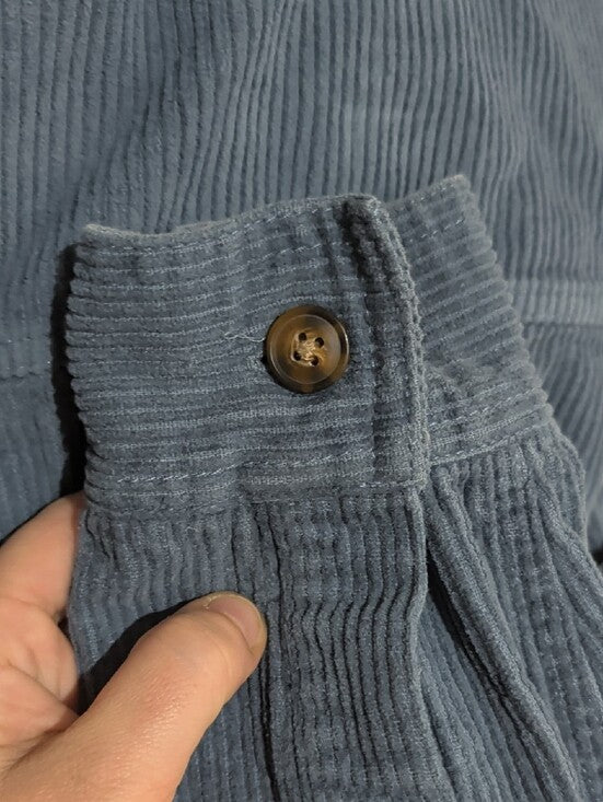 Buffalo David Bitton Light Blue Corduroy Shirt Jacket Men's Medium