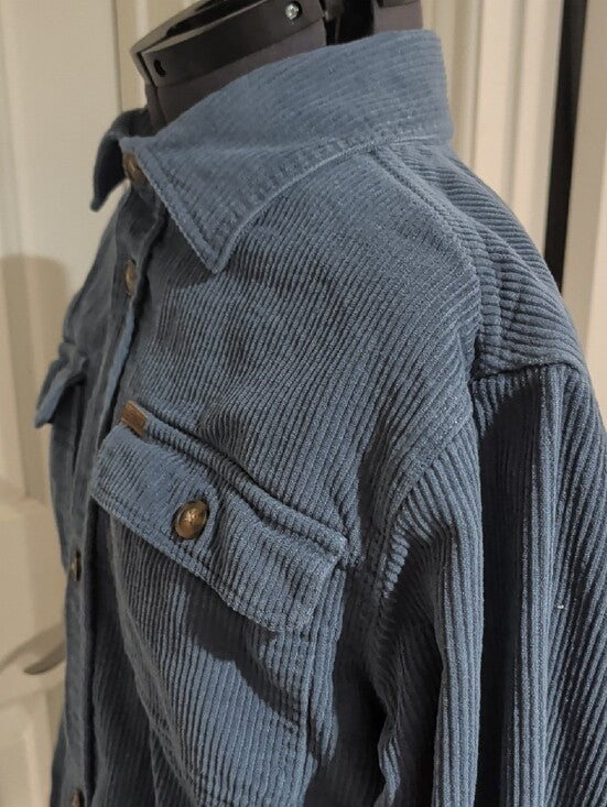 Buffalo David Bitton Light Blue Corduroy Shirt Jacket Men's Medium