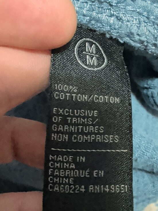 Buffalo David Bitton Light Blue Corduroy Shirt Jacket Men's Medium