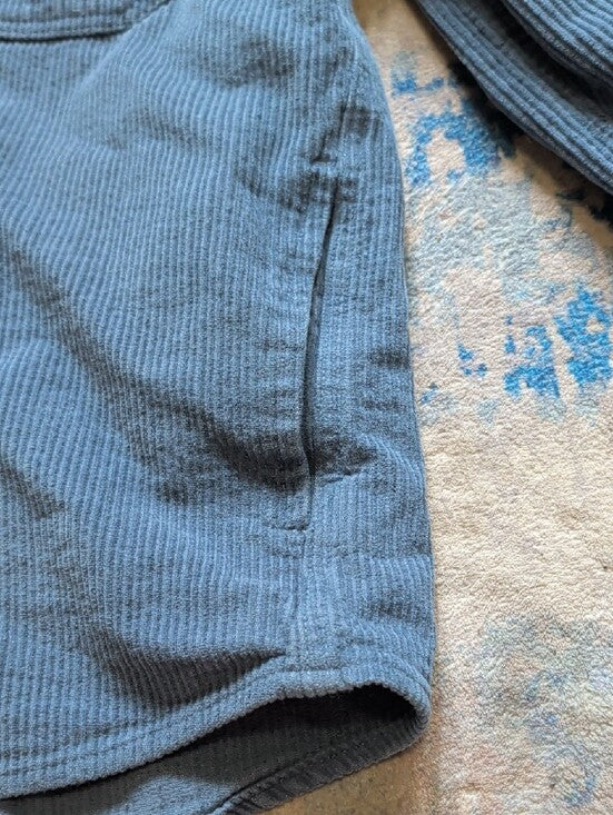 Buffalo David Bitton Light Blue Corduroy Shirt Jacket Men's Medium