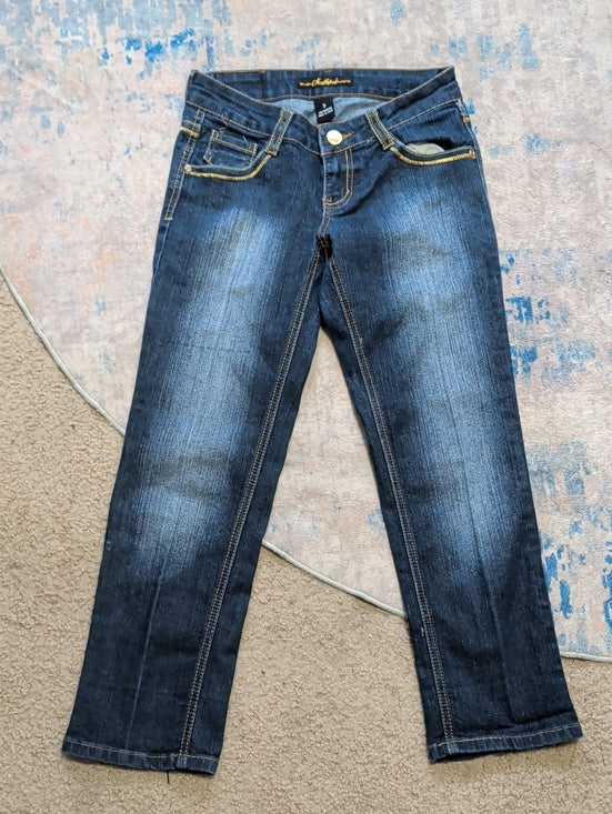 South Pole Dark Blue Ultra Low-Rise Straight Leg Jeans Women's 3