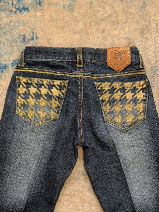 South Pole Dark Blue Ultra Low-Rise Straight Leg Jeans Women's 3