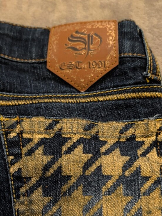 South Pole Dark Blue Ultra Low-Rise Straight Leg Jeans Women's 3