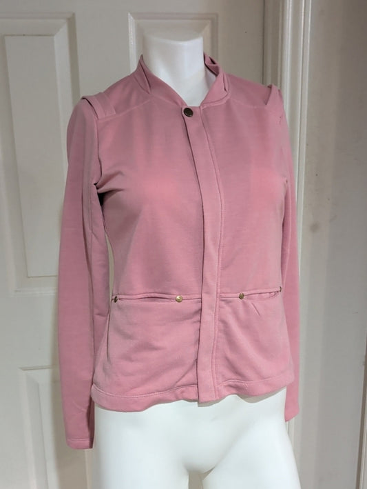Retro 2012 Diesel Pink Snap-Front Lightweight Blazer Jacket Women's Medium Y2K
