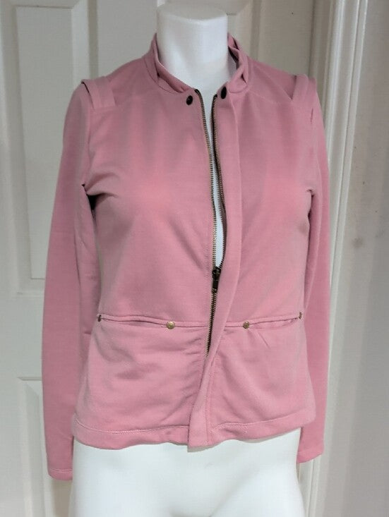 Retro 2012 Diesel Pink Snap-Front Lightweight Blazer Jacket Women's Medium Y2K