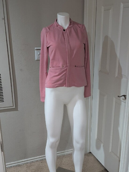 Retro 2012 Diesel Pink Snap-Front Lightweight Blazer Jacket Women's Medium Y2K