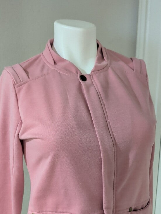 Retro 2012 Diesel Pink Snap-Front Lightweight Blazer Jacket Women's Medium Y2K
