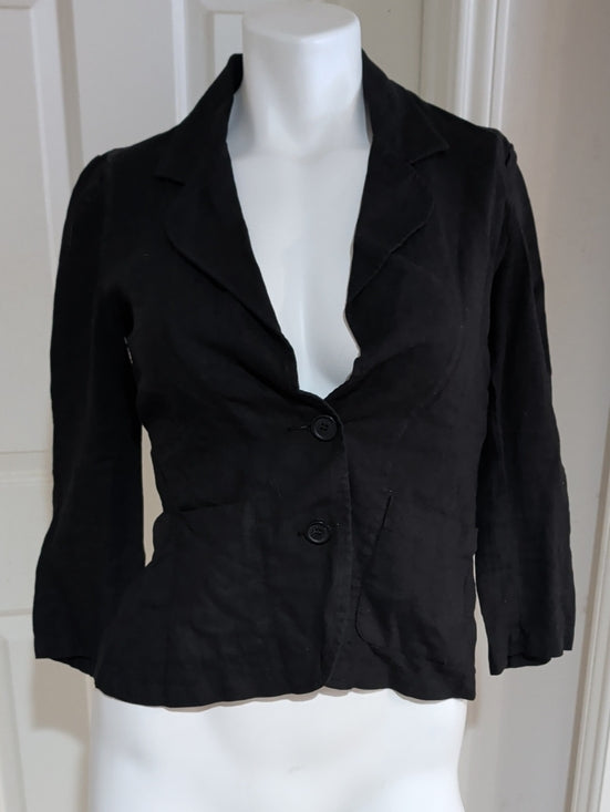 Authentic VTG Juicy Couture Black Two-Button Tailored Blazer Women's S Y2K 90s
