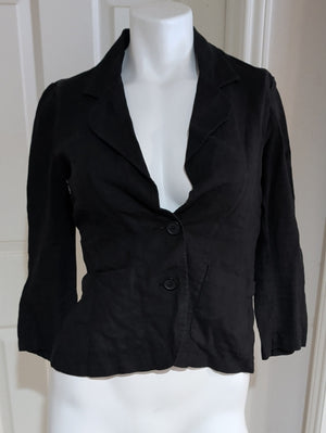 Authentic VTG Juicy Couture Black Two-Button Tailored Blazer Women's S Y2K 90s
