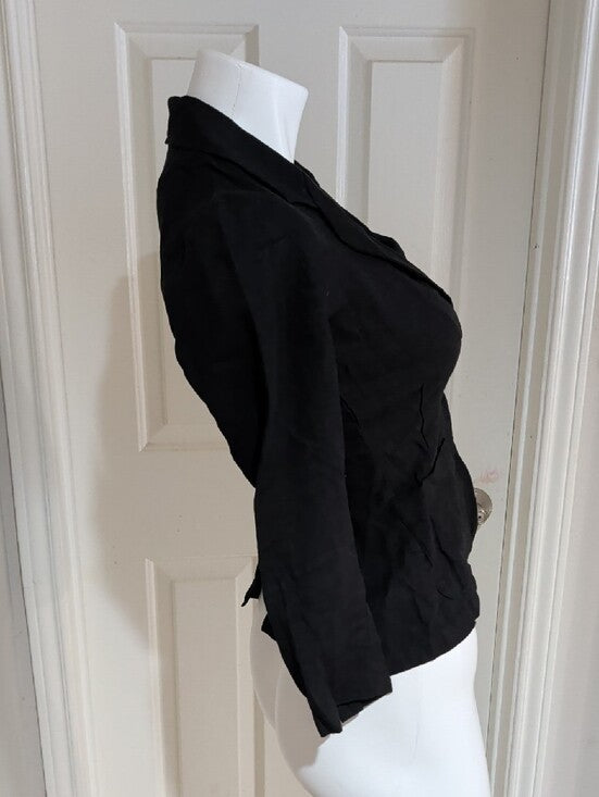 Authentic VTG Juicy Couture Black Two-Button Tailored Blazer Women's S Y2K 90s