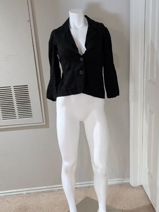 Authentic VTG Juicy Couture Black Two-Button Tailored Blazer Women's S Y2K 90s