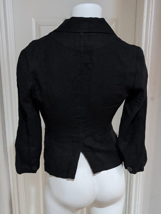 Authentic VTG Juicy Couture Black Two-Button Tailored Blazer Women's S Y2K 90s